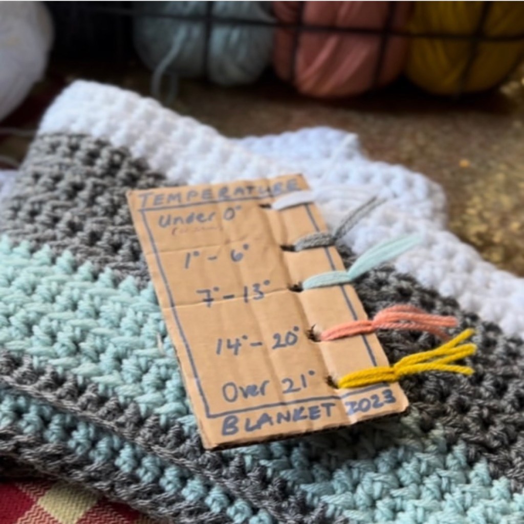 Temperature Blanket Crocheted 