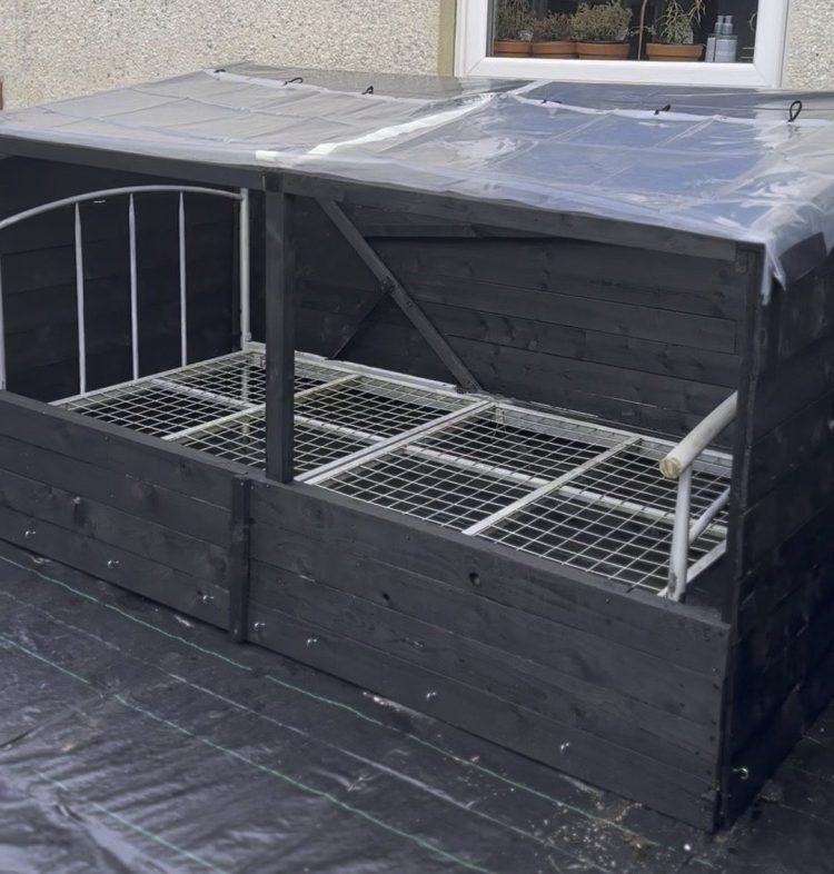 DIY Cold Frame From A Bed, Pallets & Shower Curtains