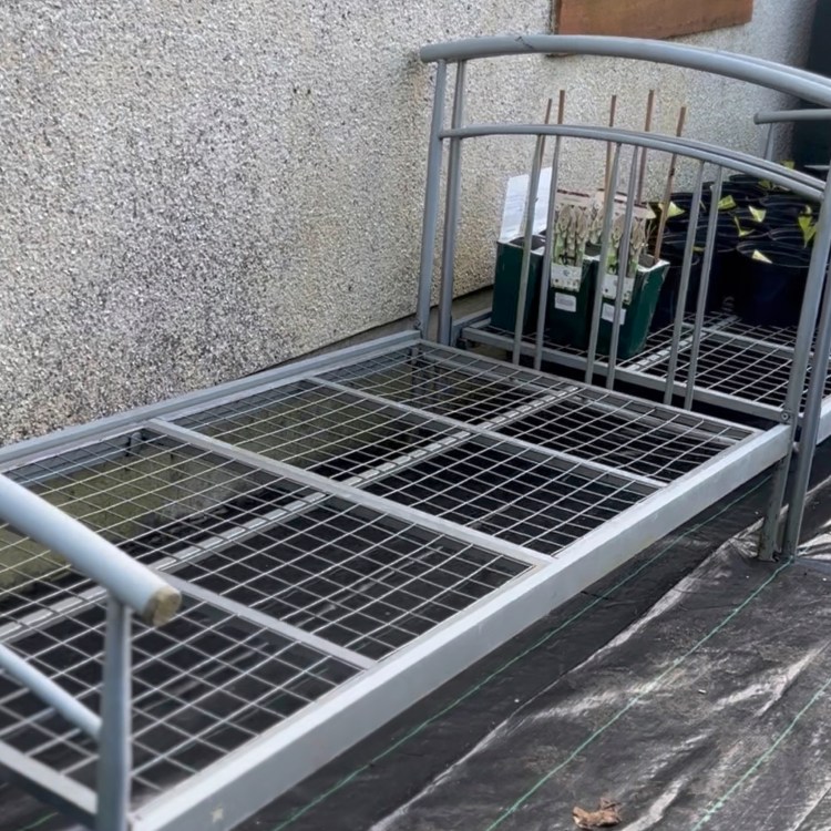 DIY Cold Frame From A Bed, Pallets & Shower Curtains