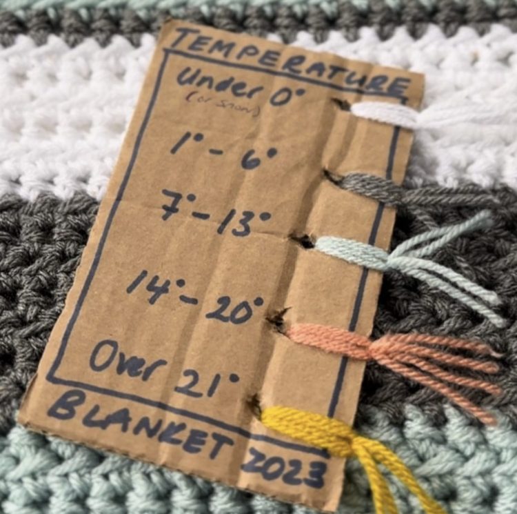 temperature Blanket 2023 - crocheting