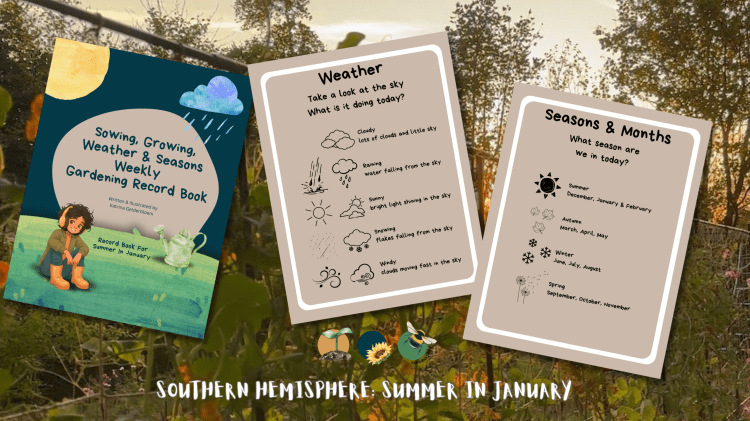 Children's Story Books Autism and Gardening Sowing, Growing, Weather & Seasons Weekly Gardening Record Book