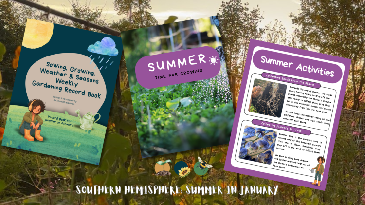 Children's Story Books Autism and Gardening Sowing, Growing, Weather & Seasons Weekly Gardening Record Book
