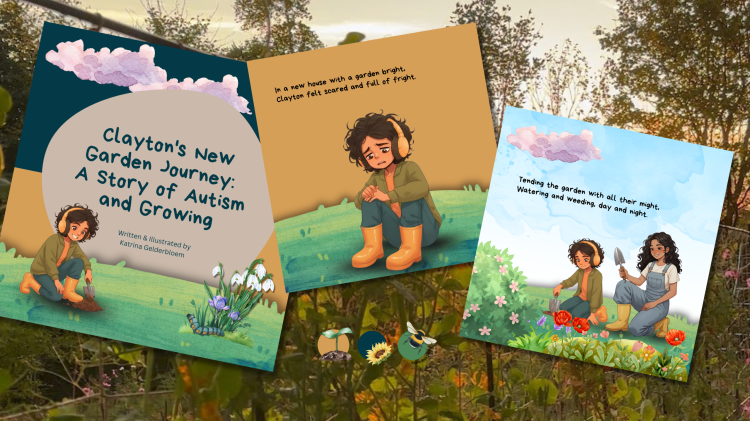 Children's Story Books Autism and Gardening Clayton's New Garden Journey: A Story of Autism and Growing