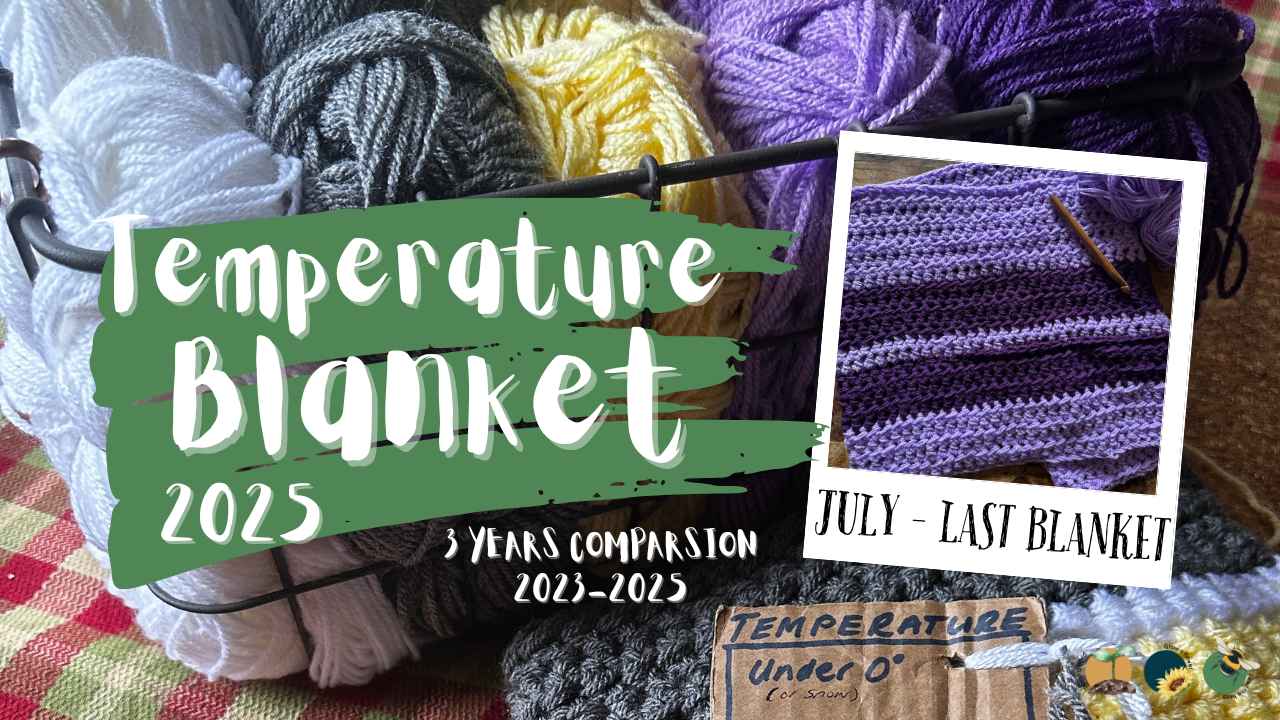 Stitching the Seasons: Tracking Climate with a Temperature Blanket (3 Years Comparison -July)