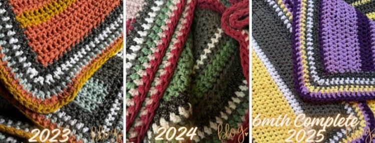 Stitching the Seasons: Tracking Climate with a Temperature Blanket (3 Years Comparison -July)