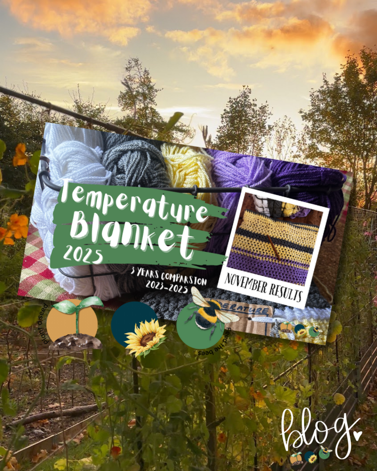 Stitching the Seasons: Tracking Climate with a Temperature Blanket (3 Years Comparison -Nov)