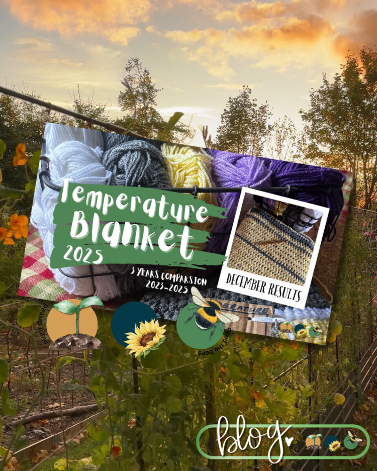 Stitching the Seasons: Tracking Climate with a Temperature Blanket (3 Years Comparison -Dec)