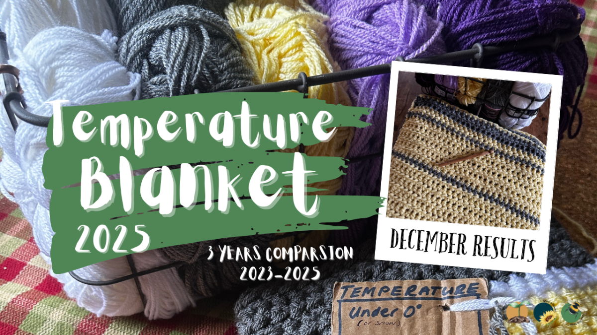 Stitching the Seasons: Tracking Climate with a Temperature Blanket (3 Years Comparison&nbsp;-Dec)